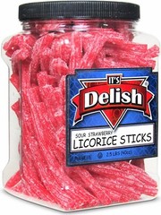 Sweet & Sour Strawberry Licorice Sticks by Its Delish, 2.5 LBS (40 Oz) Jumbo…