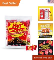 Fizzy Sour Candy Bulk – Retro Hard Candy with Fiery Cinnamon Flavor, 46 Pieces