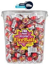 Wonka Atomic Fireball Candy Cinnamon Flavor Individually Wrapped 7.5 G (240 ct)