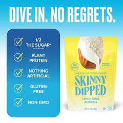 SkinnyDipped Lemon Bliss Yogurt Covered Almonds 3.5 oz Healthy Snack