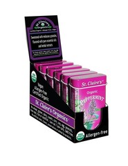 Organic Peppermint Mints 1.5 Ounce Pack of 6 Vegan Low Calorie Allergen Free