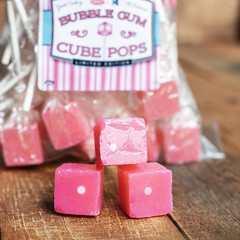 Hard Candy Cube Lollipop Suckers: Individually Wrapped Flavored Sucker Pack by