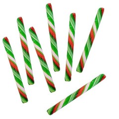 24-Pack Christmas Candy Cane Sticks Suckers, Old-Fashioned Red Green & White,…