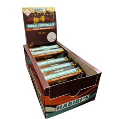 Habibi’s Dubai Chocolate Crunchy Pistachio Cream, Pack of 24, 40grams Each Halal