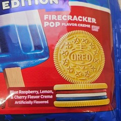 3 pk Oreo Sandwich Cookies Limit Edition Firecracker Pop 11.46oz Red White Blue