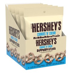 Hershey’s Dipped Pretzels, Cookies n Cream 4.25 oz. Bags, 12 Pack