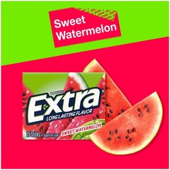 EXTRA Gum Sweet Watermelon Sugarfree, 15 Count (Pack of 10), Limited Edition