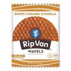 Luxuriously Chewy Dutch Caramel & Vanilla Stroopwafels – Healthy Snack 12 Pack