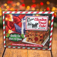 Claxton Fruit Cake 3-16 oz. REGULAR – Holiday Pack – Shipped From Claxton, GA