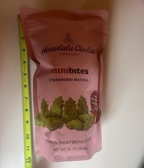 Honolulu Cookie Company minibites Strawberry Matcha USA Shortbread Cookies 16oz