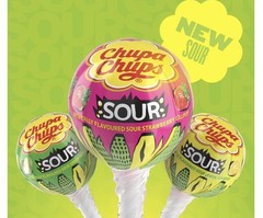 2 Chupa Chups Sour Lollipops 3 Flavors 50 Total Pops Wrapped Suckers 25 10.5 Oz