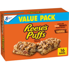 REESE’S Puffs Cereal Treat Bars, Peanut Butter coa, Value Pack, 16 Count, ……