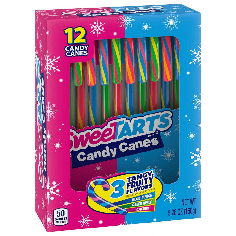 12 – Sweetarts Christmas Candy Canes Punch, Green Apple, Cherry Full Size