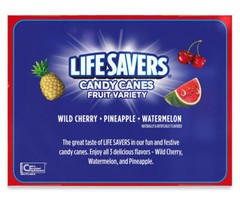 12 – Lifesavers Christmas Candy Canes (Wild Cherry Pineapple Watermelon)