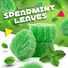 2 Pound Bag of Chewy Spearmint Leaves Jelly Candy – Natural & Refreshing