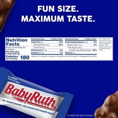 BULK BABY RUTH Fun Size INDIVIDUALLY WRAPPED Bars BULK BAG VALUE PICK YOURS NOW