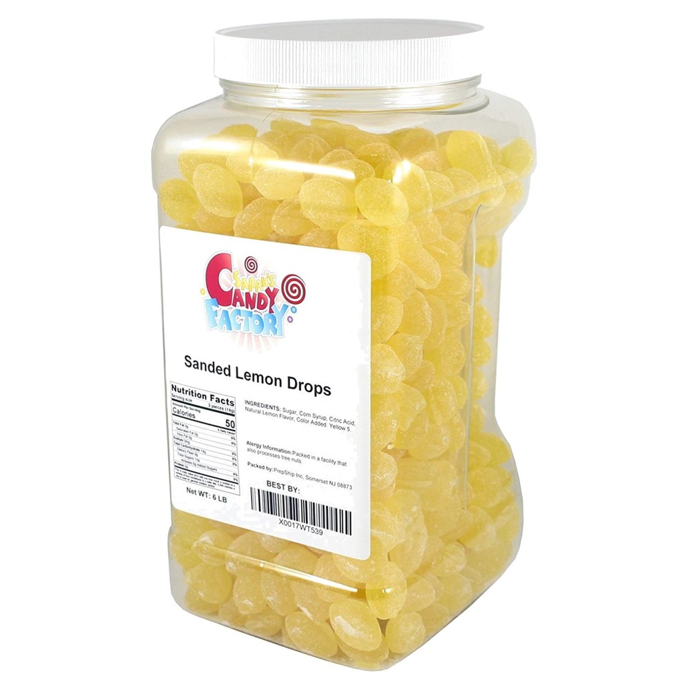 Lemon Drops Hard Candy Jar 6lbs | Gluten-Free, USA Product