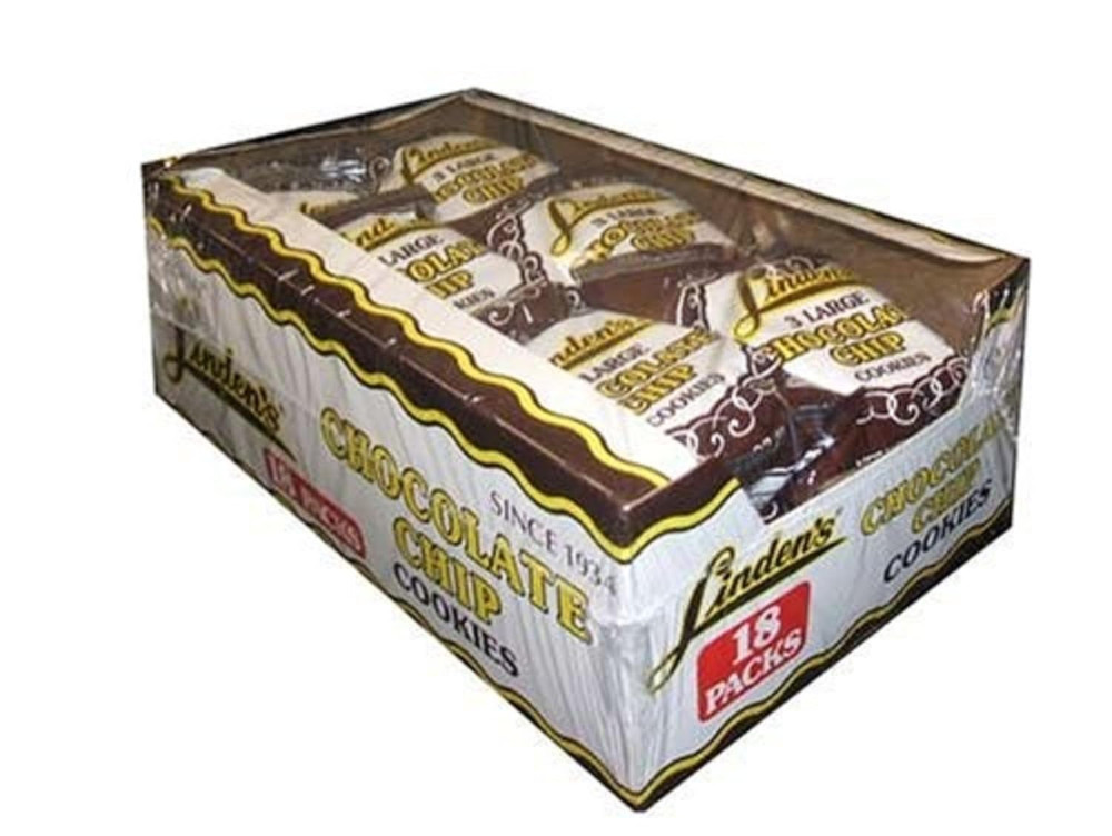 Linden’S Chocolate Chip Cookies, 3 Cookies per Pack 18-1.75 Oz. Packs per Box