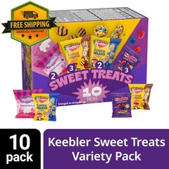 Keebler Sweet Treat Variety Pack Cookies 10 Count Chips Deluxe Fudge Stripes