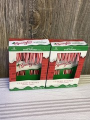 Two 12 Count Packs- 24 Total Spangler Natural Peppermint Candy Canes Fresh