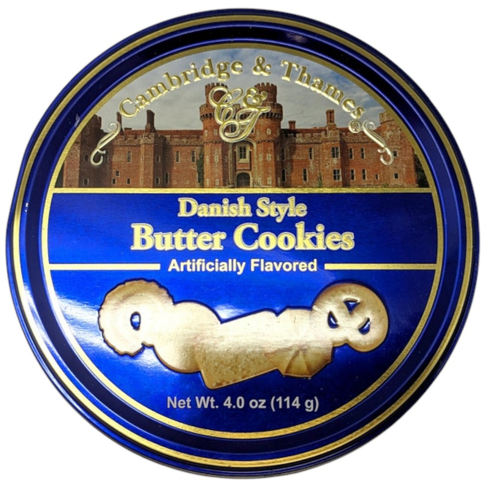 Danish Butter Style Butter Cookies 4 Oz. Mini Gift Tin Gift Idea