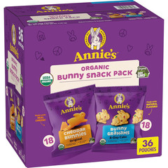 Annie’S Organic Snack Pack, Cheddar Bunnies Crackers and Birthday Cake Bunny Gra