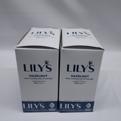 2 Boxes LILY’S Hazlenut Milk Chocolate Style Bars No Sugar Add 24 Bars BB 9/26