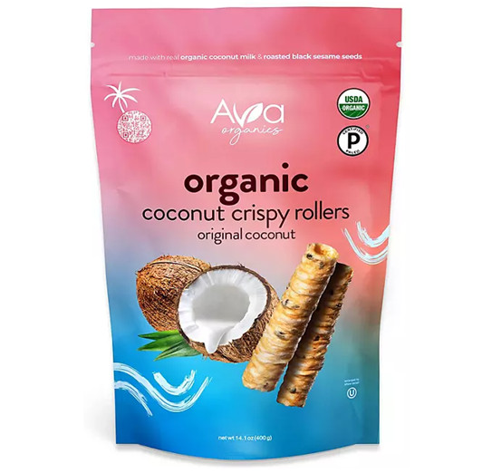 Ava Organics Coconut Crispy Rollers, 14.1 oz. FREE shipping