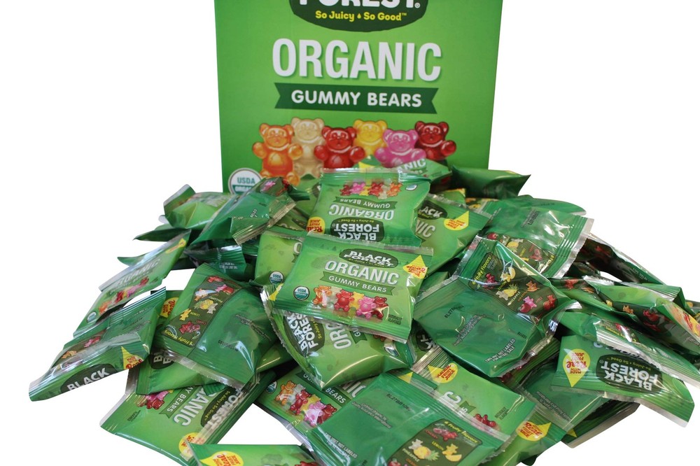 Black Forest Organic Gummy Bears, 0.8 Oz Bag, Box Of 65 Bags