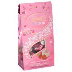 Lindt Lindor 8.5 oz. STRAWBERRIES & CREAM White Chocolate Truffles * BB 8/2026 *
