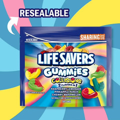 Life Savers Gummies Collisions Gummy Candy Fruit Mix, Sharing Size – 14.5 oz.