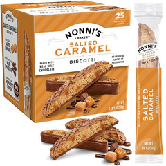 Salted Caramel Milk Chocolate Biscotti Cookies — Individually Wrapped Italian Co