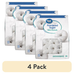 Powdered Sugar Mini Donuts, 10 oz, (pack of 4)……….