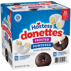Hostess Donettes Variety Pack Donuts, Snack Size, 1.5 oz., 32 pk.