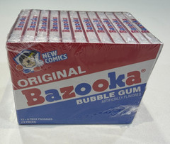 BAZOOKA ORIGINAL FLAVOR BUBBLE GUM 12-PACK DISPLAY BOX WALLET SIZE 6 PER PACK