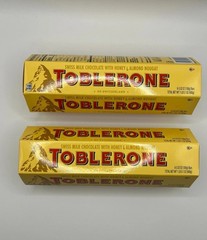 Toblerone Swiss Milk Chocolate Bars candy with Honey and Almond Nougat (12 bars)