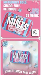 4 PK – Big Sky Sugar Free 🍬 COTTON CANDY Mints / Vanilla Flavor
