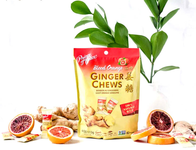Prince of Peace Ginger Chews with Blood Orange 4 oz~Exp 9/24/2025