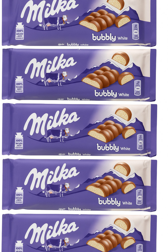 Milka Chocolate, Bubbly White 3.35 oz 5 pack. Free And Fast Shhipping!!!!