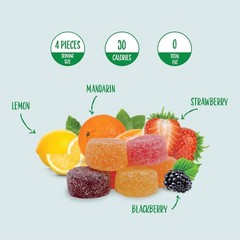 Bonelle Fruit Jelly Candy, Sugar Free Candy Individually Wrapped, 1 Lb Bag | Nat