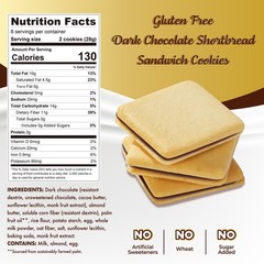 ChocZero Chocolate Cookies, Dark Chocolate Jolies Gluten & Sugar Free 16 Cookies