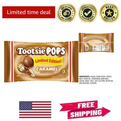 Tootsie Pops Limited Edition Caramel Lollipops – 12.6 Oz | Perfect for Sharing