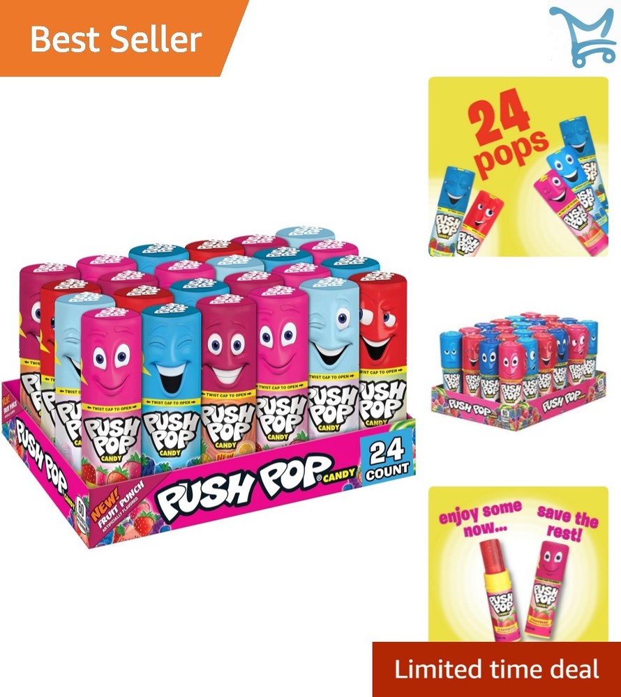 Candy Lollipops Bulk Variety Pack 24 Assorted Fruity Flavors Gift Favors