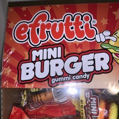 Mini Burger Gummi Candy 60 Pieces Fat Free Chewy Soft Fun Sweet-tooth Snack-NEW