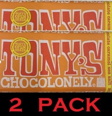 2x Tony’s Chocolonely Milk Chocolate Bar with Caramel and Sea Salt 6.35oz 2 PACK