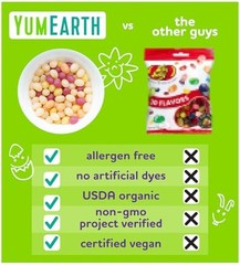 YumEarth Organic Fruit Flavored Jelly Beans Allergy Friendly Vegan 4 Ounce