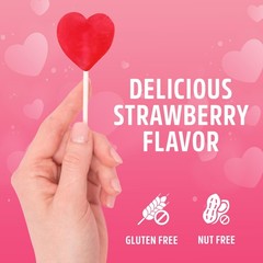 Heart Lollipops, 10oz Bag – 2 Pack of Red Lollipops Individually Wrapped, Per…