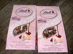 Lindt ~ 2-Bags Neopolitan White Chocolate Truffles 5.1 oz ~ 8/31/2026