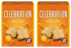 Celebration Leclerc Maple Leaf Creme Cookies, 350g (2 Pack)
