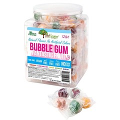 Natural Fruit Bubble Gum, 120 Count Tub, No Artificial Colors, Chewy & Delicious